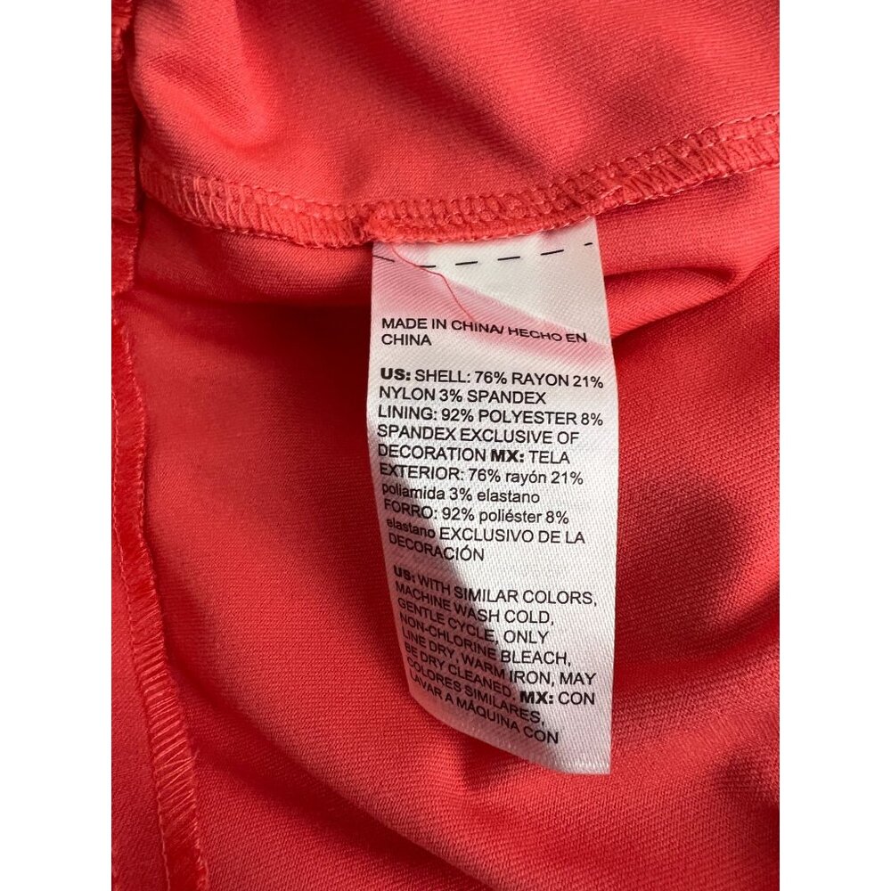 NWT Chico's Size 2.5 US 14 So Slimming Brigitte Coral Eyelet Scalloped Twill Sk - Picture 5 of 9